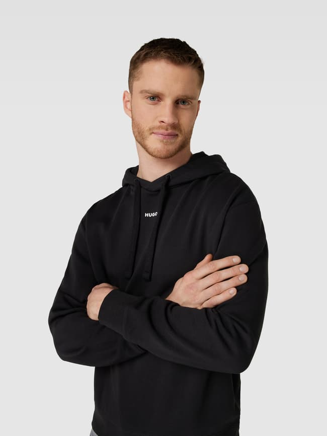 HUGO Sweatshirt mit überschnittenen Schultern Modell 'Dapo' (black