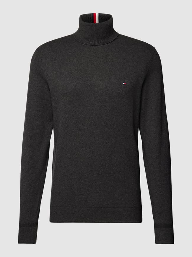 Tommy Hilfiger Rollkragenpullover mit Kaschmir-Anteil und Logo