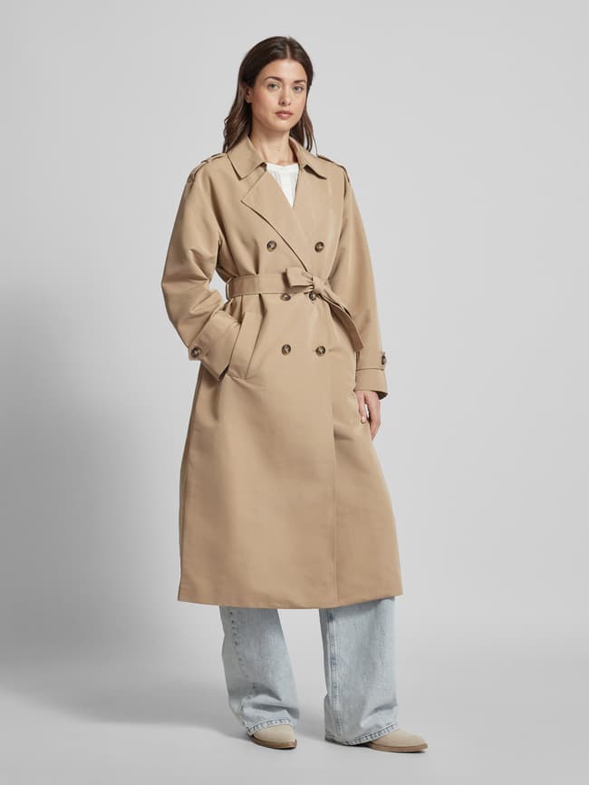 Vero Moda Outdoor Trenchcoat mit Bindegürtel Modell 'CHLOE' (beige