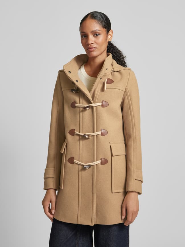 Camel Dufflecoat Marken Marken Mantel Dufflecoat Mit Webpelzbesatz