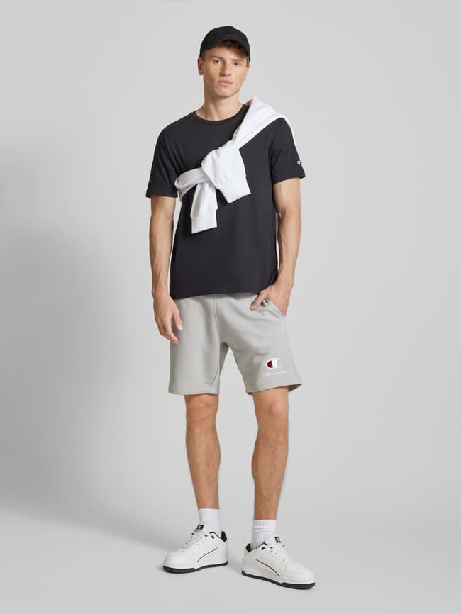 CHAMPION Sweatshorts mit Label-Stitching (hellgrau) online kaufen