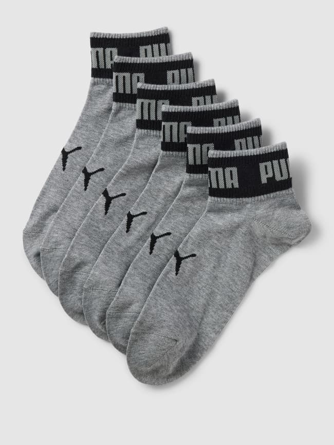 Puma Socken mit Label-Print im 6er-Pack (mittelgrau melange  