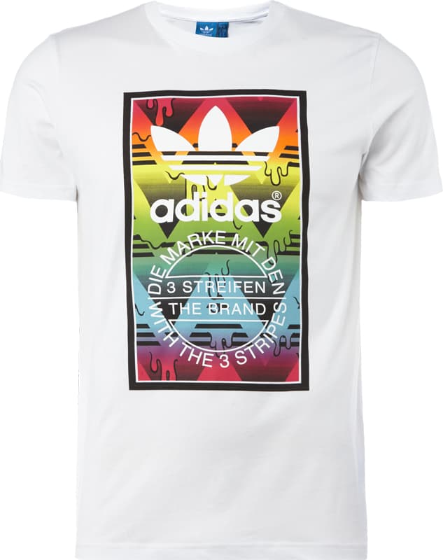 adidas Originals T Shirt mit groBem Logo Print weiss online kaufen