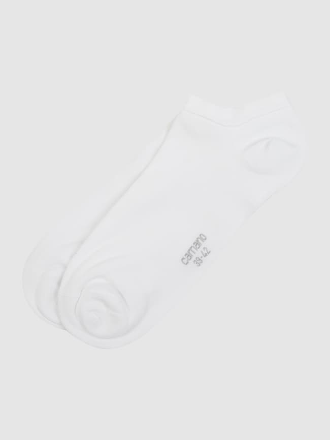 camano Sneakersocken aus Viskosemischung im 2er-Pack (weiss