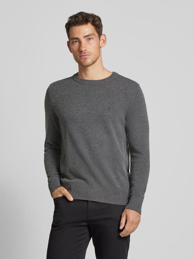Crew Neck Marco Polo Pullover Herren Schurwolle Polo