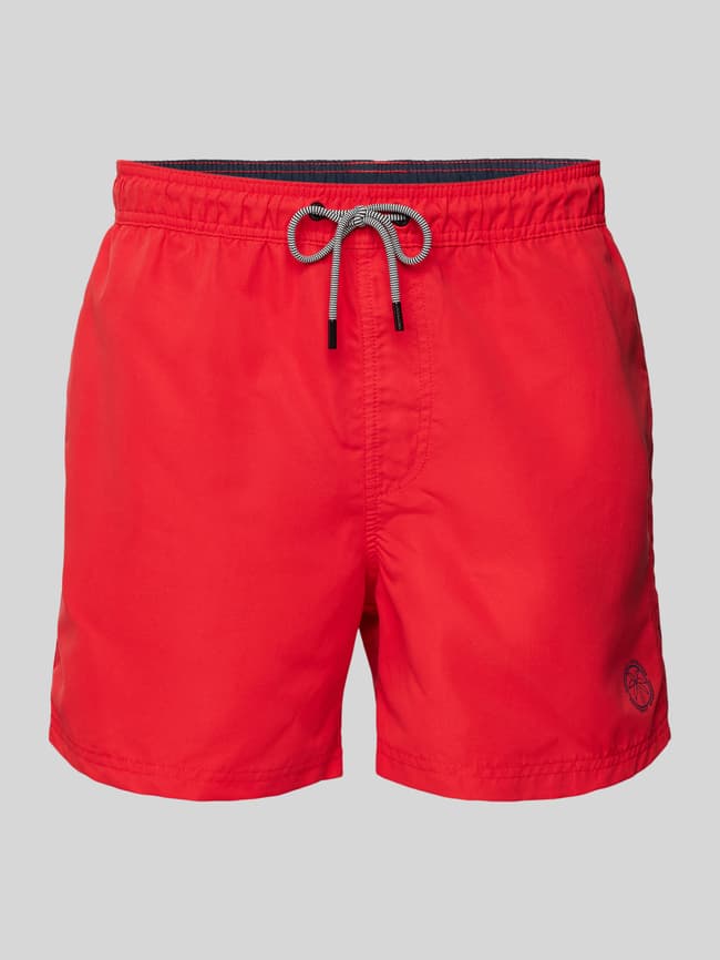 Jack Jones Badehose mit elastischem Bund Modell 'FIJI' (rot