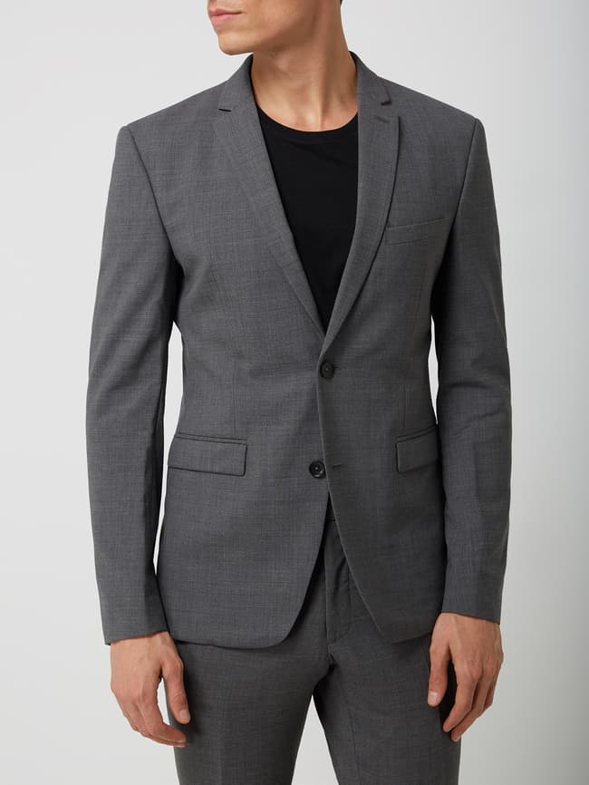 Esprit Collection Slim Fit 2-Knopf-Sakko mit Stretch-Anteil 