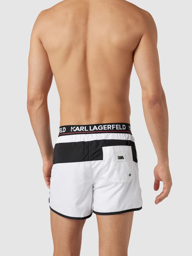 Karl Lagerfeld Beachwear Badehose mit Label-Applikation Modell