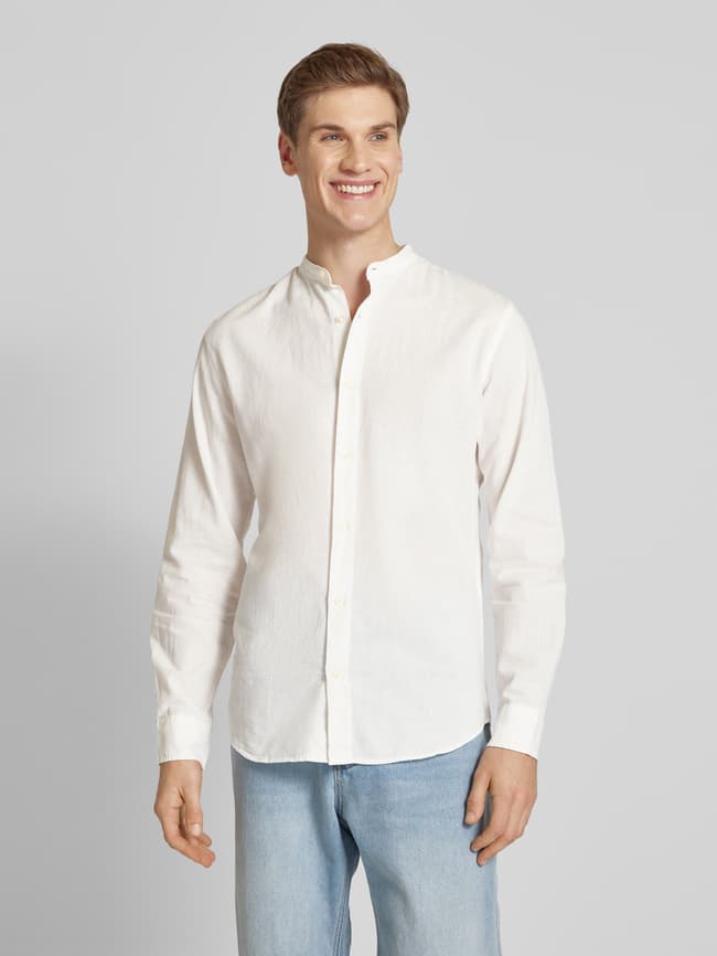 Jack Jones Slim Fit Freizeithemd mit Leinen-Anteil Modell