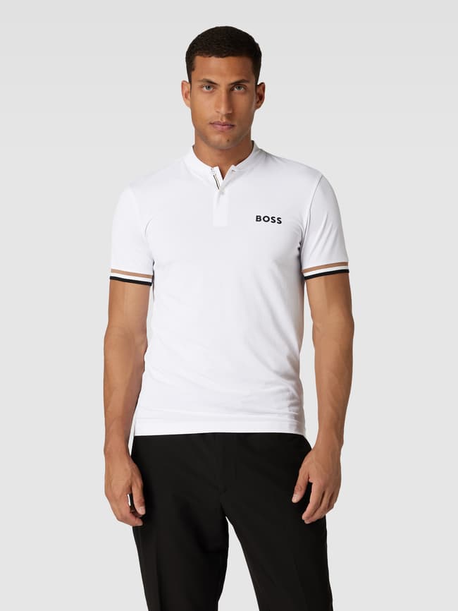 BOSS Green Slim Fit Poloshirt mit Stehkragen Modell 