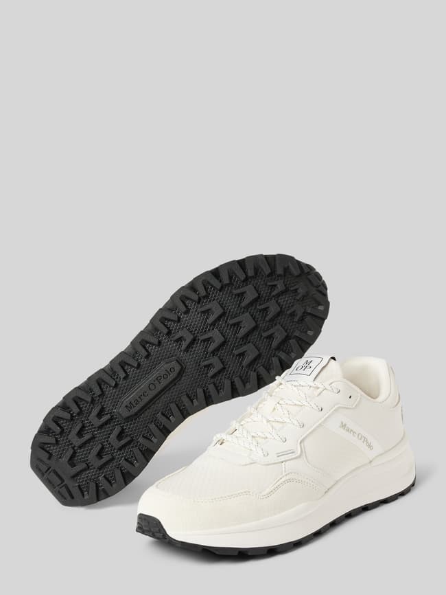 Marc O'Polo Low Top Sneaker aus Rindleder und Mesh (offwhite