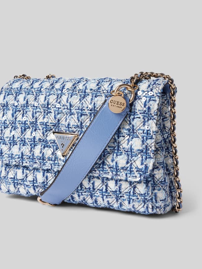Blau Guess Taschen At Guess Handtasche Mit Label-Applikation