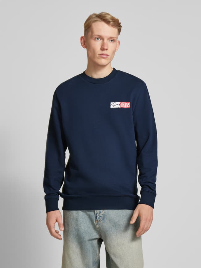 Tommy Jeans Sweatshirt mit Label Print marine online kaufen