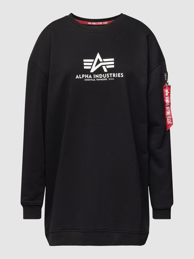 Alpha Industries Sweatkleid mit Label-Print Modell 'Basic Long