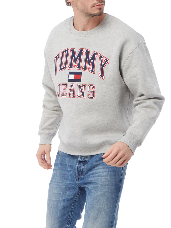 Tommy Jeans Sweatshirt mit Logo Applikation anthrazit online kaufen