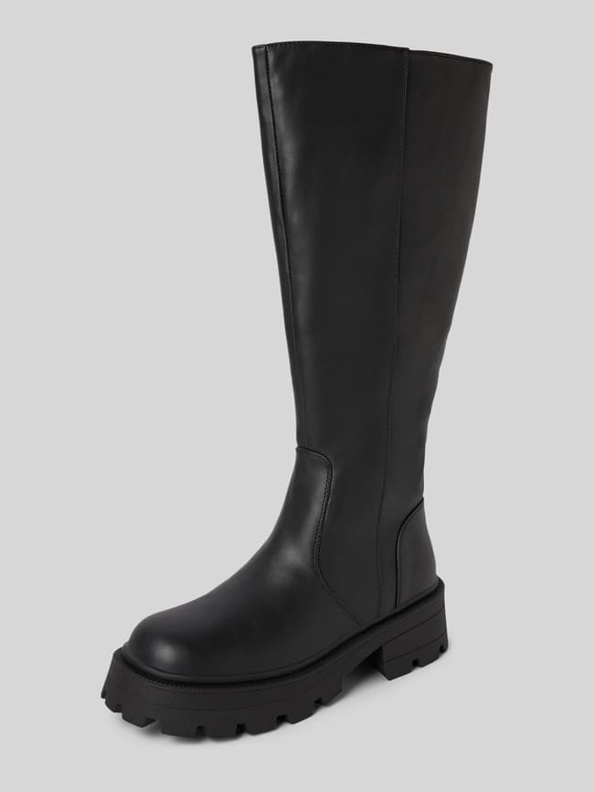 Schwarze Stiefel Stiefeletten Mit Stretch Schaft Stiefel Stretch