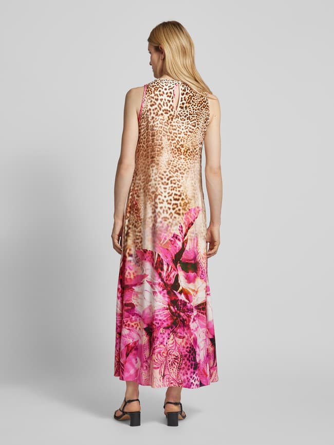 Emily Van den Bergh Maxi-jurk met ronde hals in felroze online