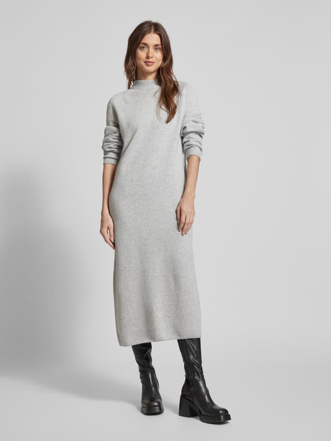 asos grey sweater dress ASOS EDITION jersey v neck oversized sweater dress with contrast tie detail in gray