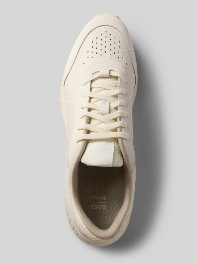 BOSS Low Top Sneaker aus beschichtetem Leder Modell 'TITANIS RUNN