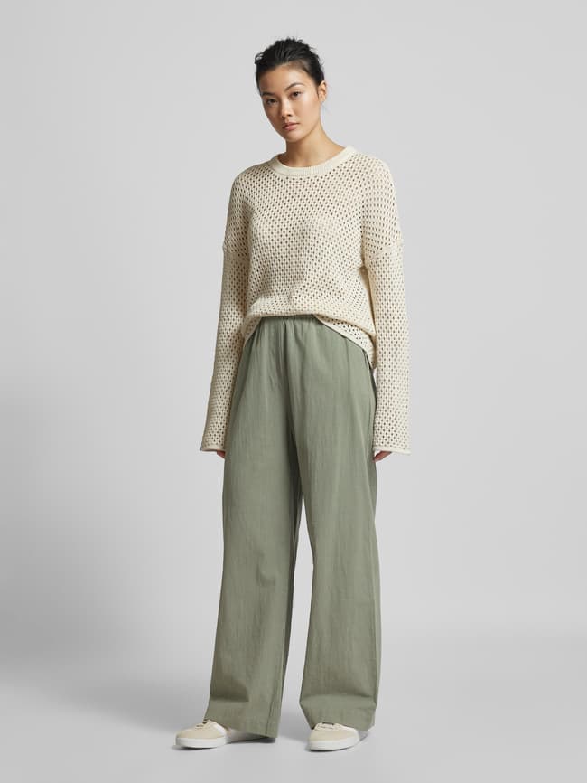 JAKE*S STUDIO WOMAN Stoffhose mit elastischem Bund (dunkelgruen  