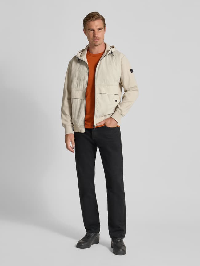 Boss Sweatjacke Herren Beige BOSS Orange Regular Fit Sweatjacke