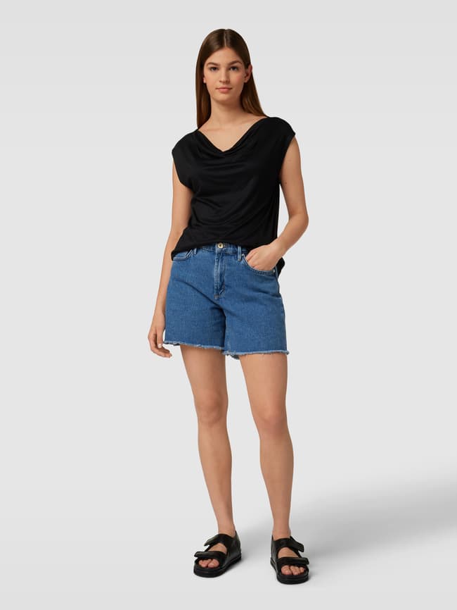 BLACK LABEL Top mit Wasserfallausschnitt (black) online