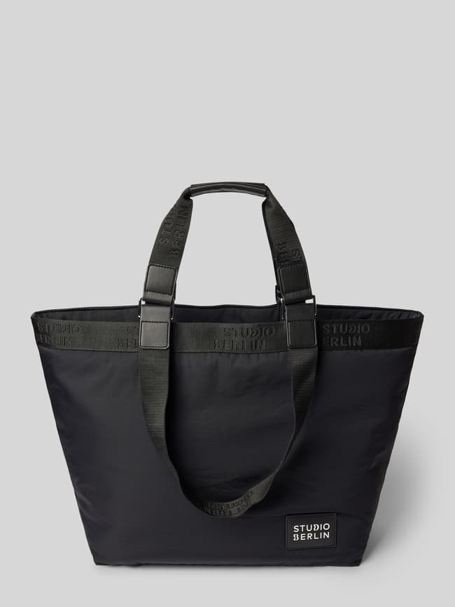 STUDIO BERLIN Handtasche mit Label-Badge Modell 'SCHÖNEBERG