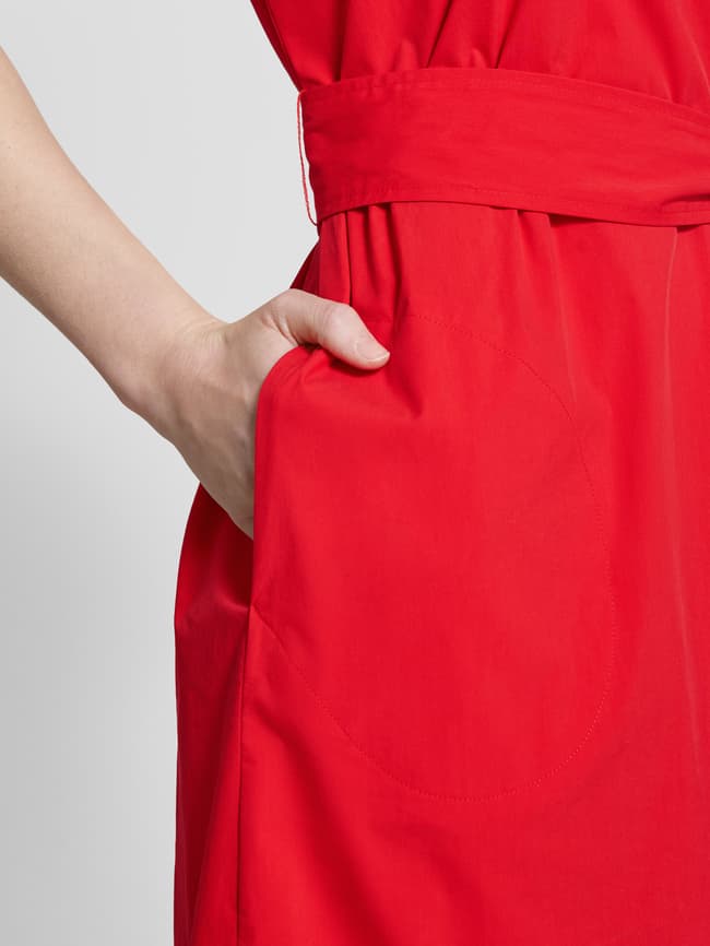 Marc Cain Knielanges Kleid mit Bindegrtel (rot) online kaufen