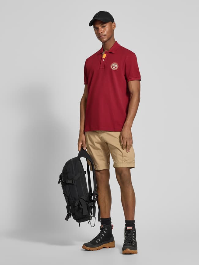 Napapijri Regular fit poloshirt met labelstitching, model 'CLANIS
