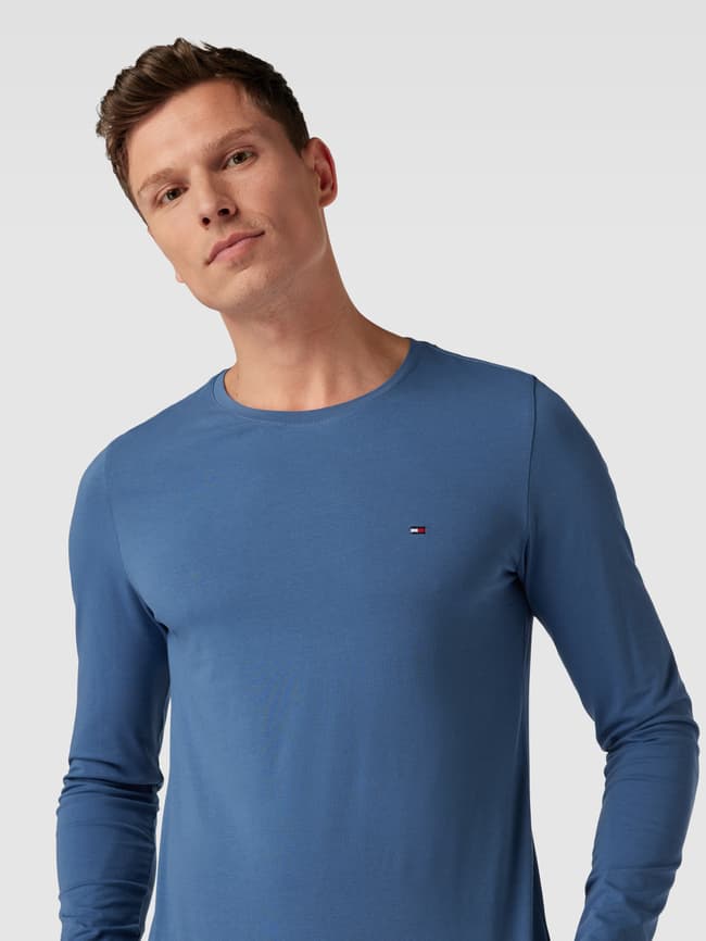 Tommy Hilfiger Extra Slim Fit T-Shirt mit Label-Detail (jeansblau 