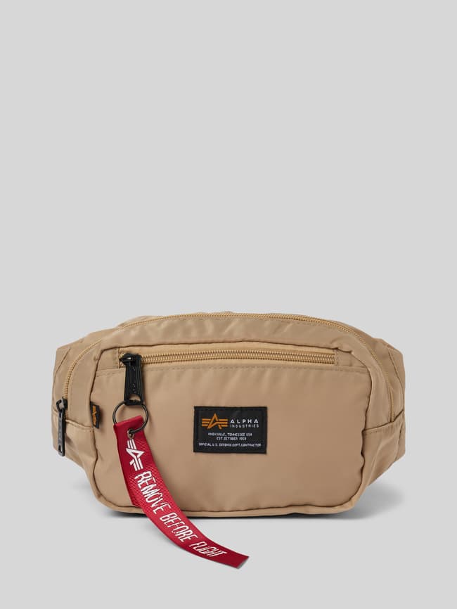Alpha Industries Bauchtasche mit Label-Patch Modell 'CREW' (beige