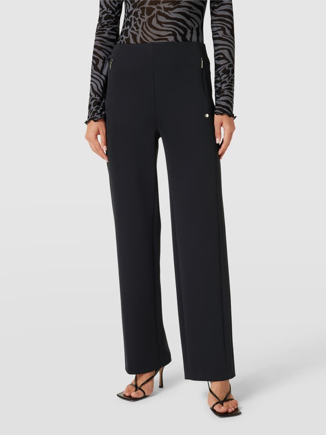 Marc Cain Straight Fit Hose mit Label-Detail (black) online kaufen 