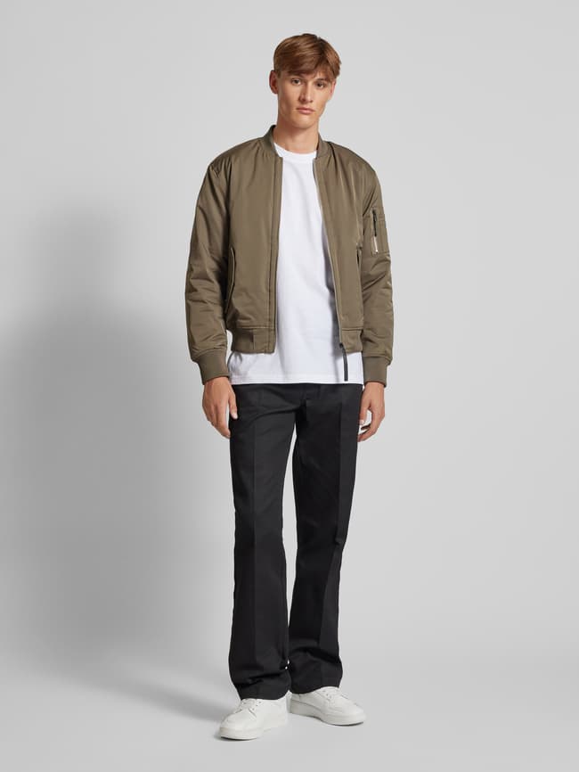 Replay Bomberjacke mit gerippten Abschlüssen (oliv) online kaufen