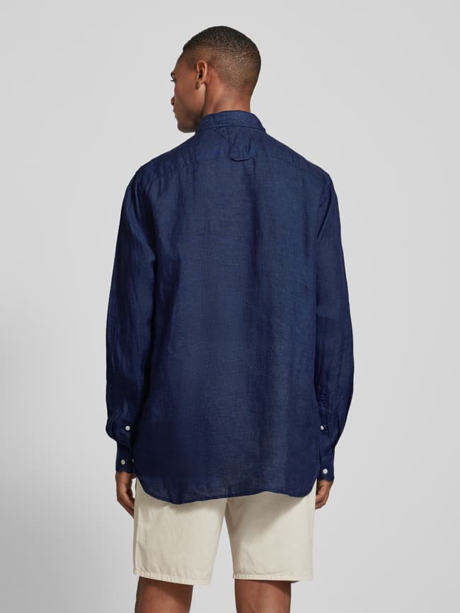 Tommy Hilfiger Regular Fit Leinenhemd mit Button-Down-Kragen 