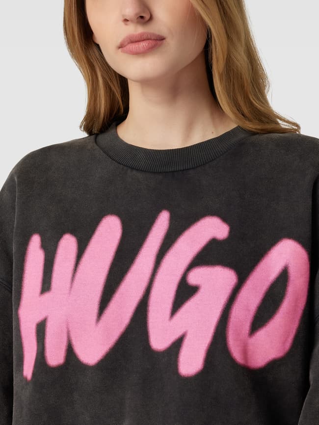 HUGO HUGO X Pu0026C - Sweatshirt mit Label-Print Modell 'Dashimaki' (schwarz)  online kaufen