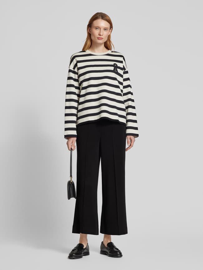 BLACK LABEL Culotte aus Modal-Mix mit hohem Bund (black