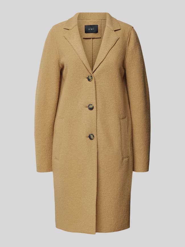 Amphora Calvin Klein Mantel Camel Oui Wollmantel Mit Reverskragen