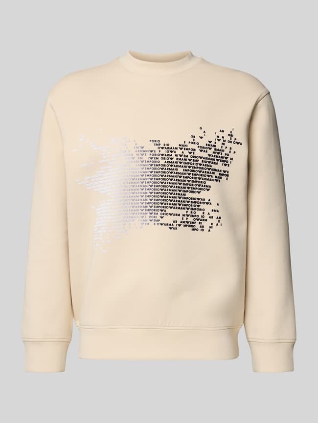 Emporio Armani Sweatshirt mit gerippten Abschlüssen (beige) online