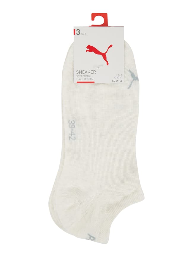 Puma Sneakersocken mit Label-Details im 3er-Pack (beige melange 