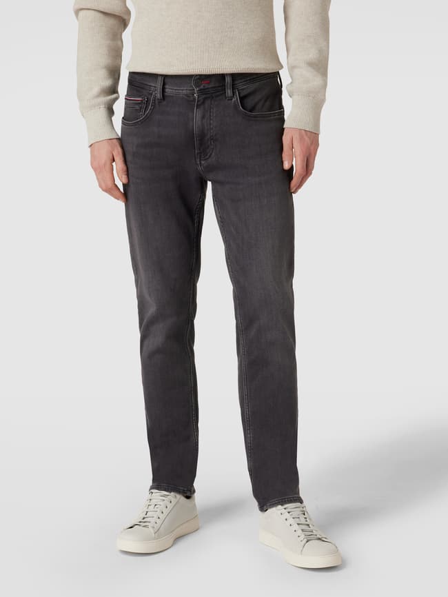 Tommy Hilfiger Straight Fit Jeans mit Brand-Detail (mittelgrau  