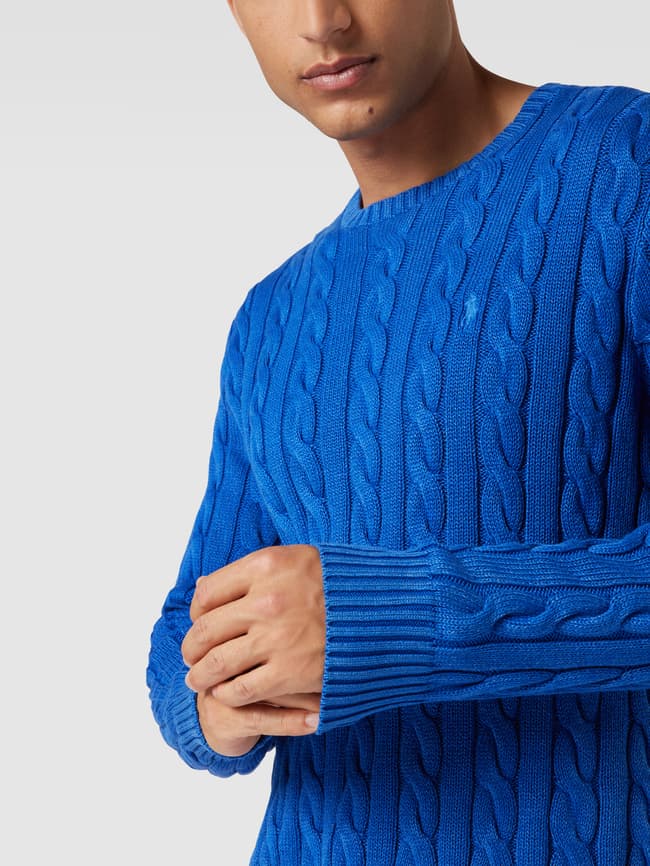 Wolle Pullover Zopfmuster Herren Polo Ralph Lauren Strickpullover