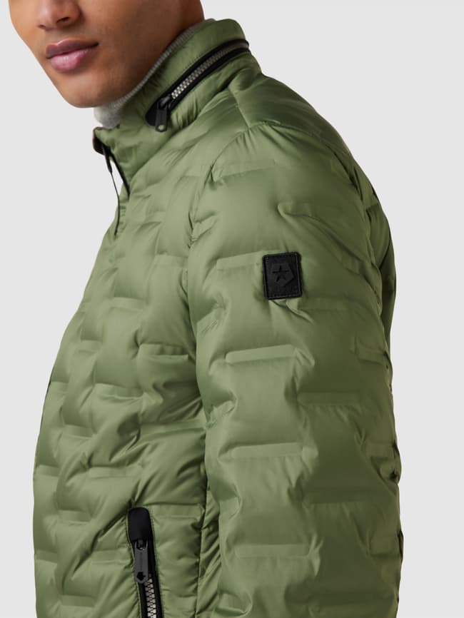 Milestone Daunenjacke mit Label-Patch Modell 'Salino' (hellgruen