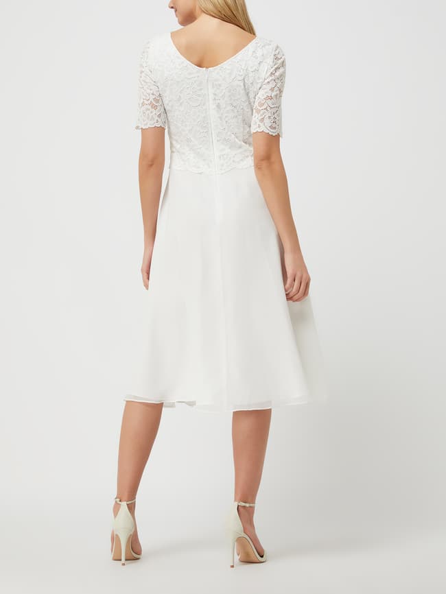 MEROKEETY Damen-Blumen-Spitzenkleid – Perfekt Für Hochzeit, Brautjungfer & Cocktail