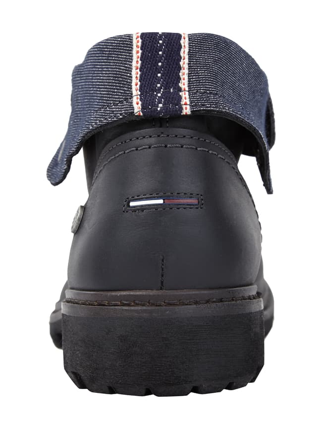 Tommy Jeans Lederboots mit Kontrastumschlag (black) online kaufen 