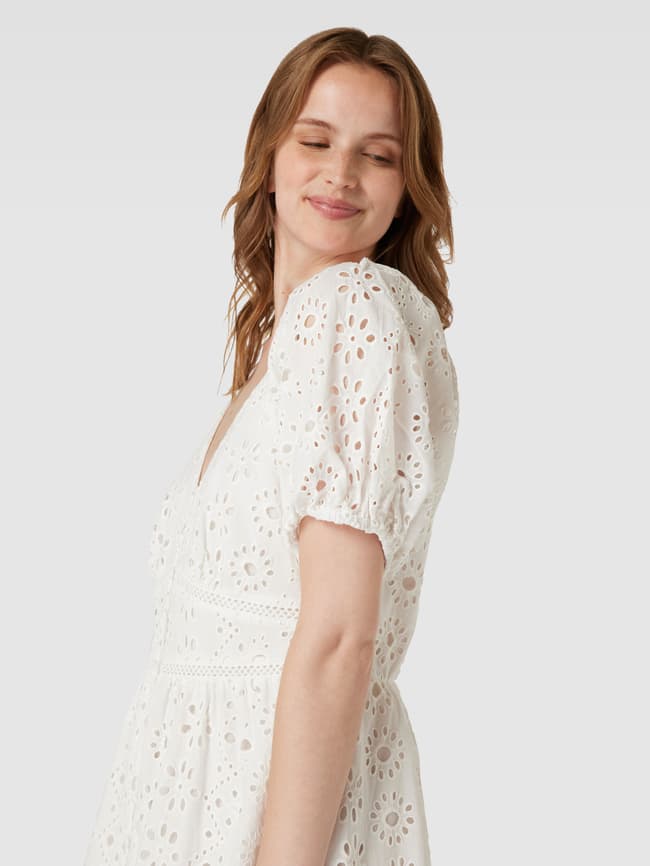 Mango Midikleid aus Baumwolle mit Lochstickerei Modell 'ROMI