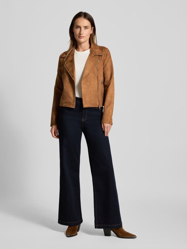 Vero Moda Jacke Mit Lederoptik VERO MODA Damen Lederjacke Schwarz