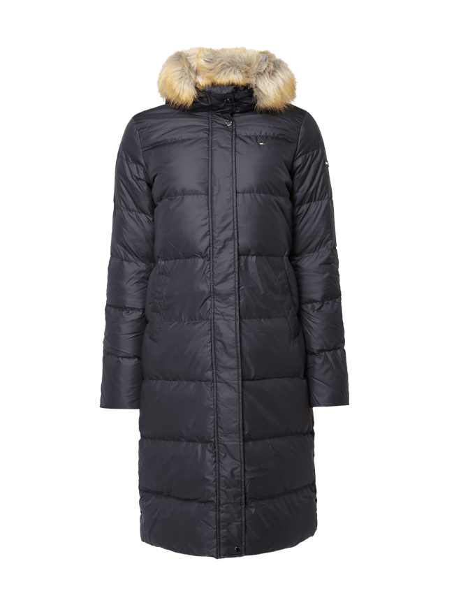 Tommy Jeans Daunenmantel mit abnehmbarem Webpelzbesatz (black  