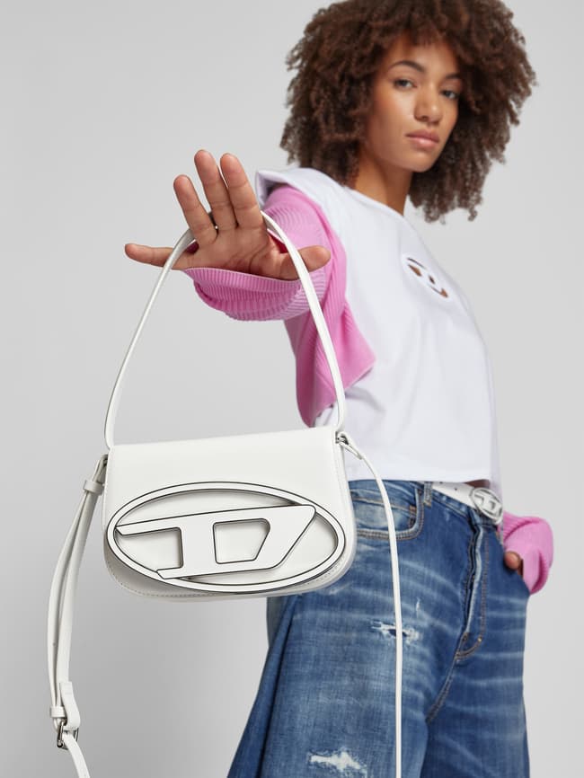 Diesel Handtasche mit Label-Detail (weiss) online kaufen