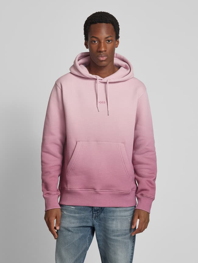 BOSS Orange Hoodie mit überschnittenen Schultern Modell 'Gradient' - Violett