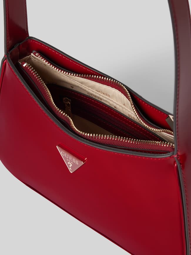 Guess Handtasche mit Label-Applikation Modell 'ARNELA' (rot